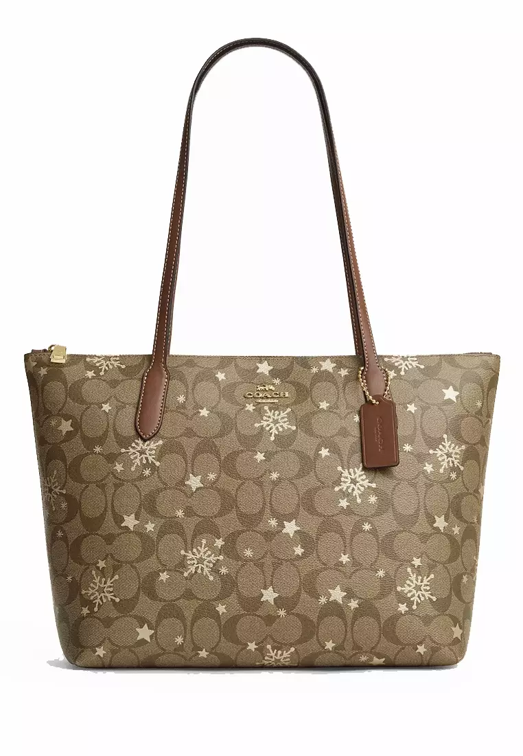 Reversible city tote in signature canvas with butterfly print sales
