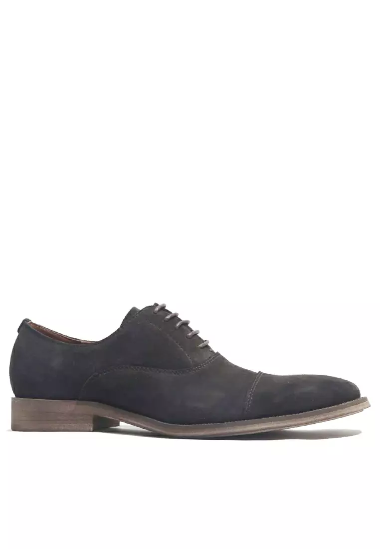 Mens grey suede deals oxford shoes