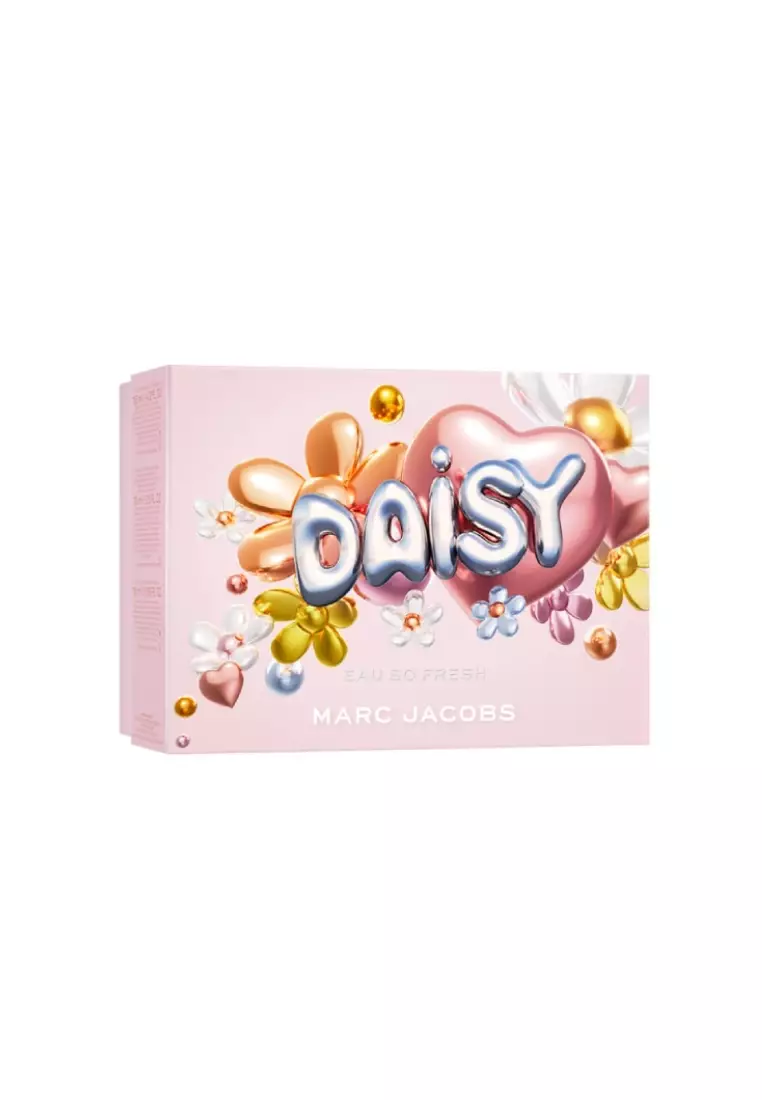 Marc Jacobs Fragrances Daisy Eau So Fresh 3-Piece Gift Set - Ruby Red Grapefruit, Wild Rose, Plum | Fresh Floral Perfume | Fragrance for Women