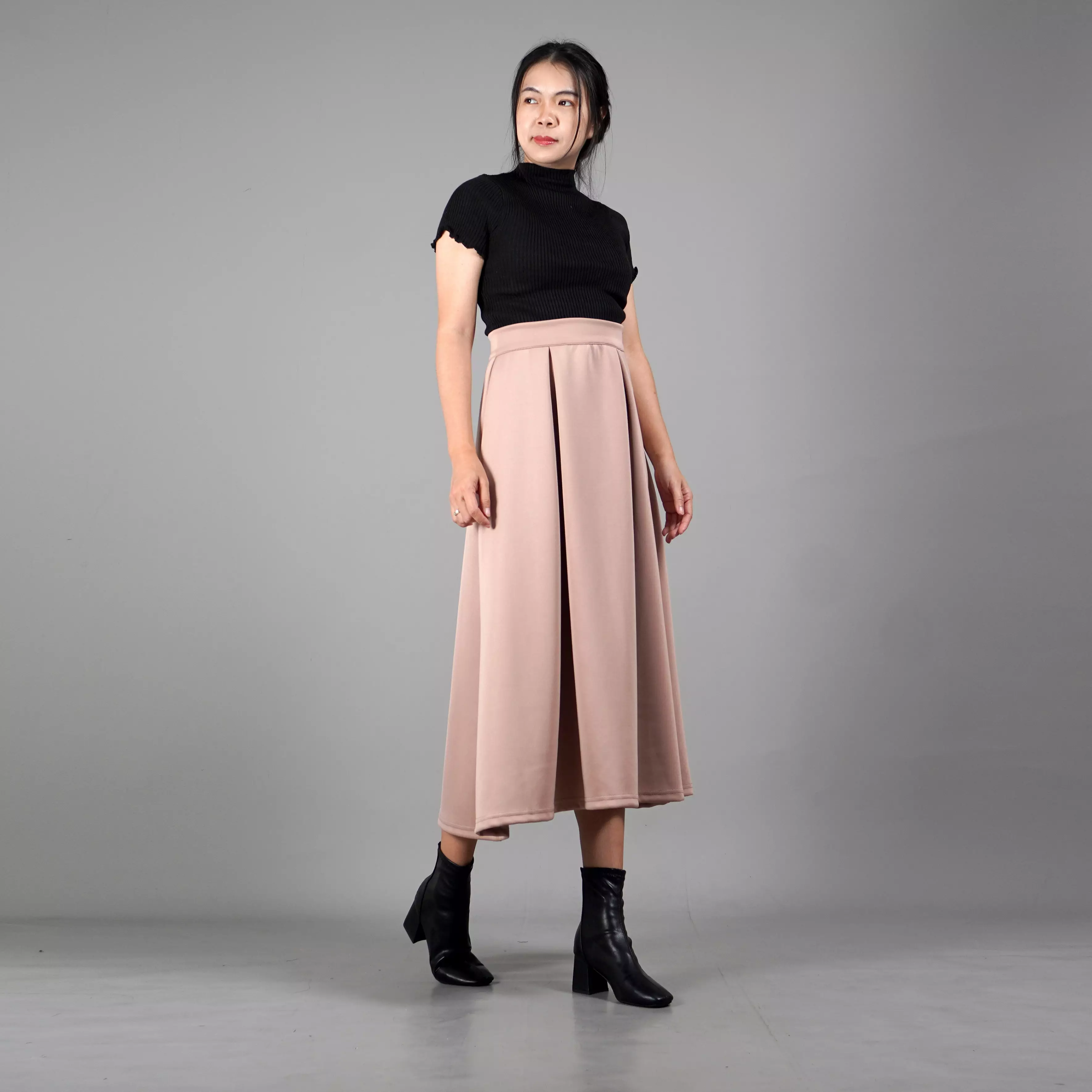  REBECA Bawahan Wanita Flare Skirt Rok Wanita Rok Midi - COKSU