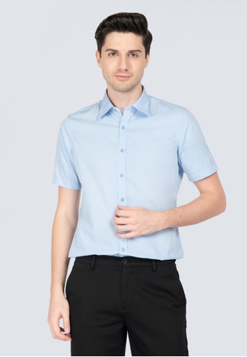 Buy POLO HAUS Polo Haus - Woven Short Sleeve Shirt (Light Blue) Online | ZALORA
