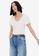 GAP white Rib Flutter T-Shirt F82C4AA90E430CGS_1
