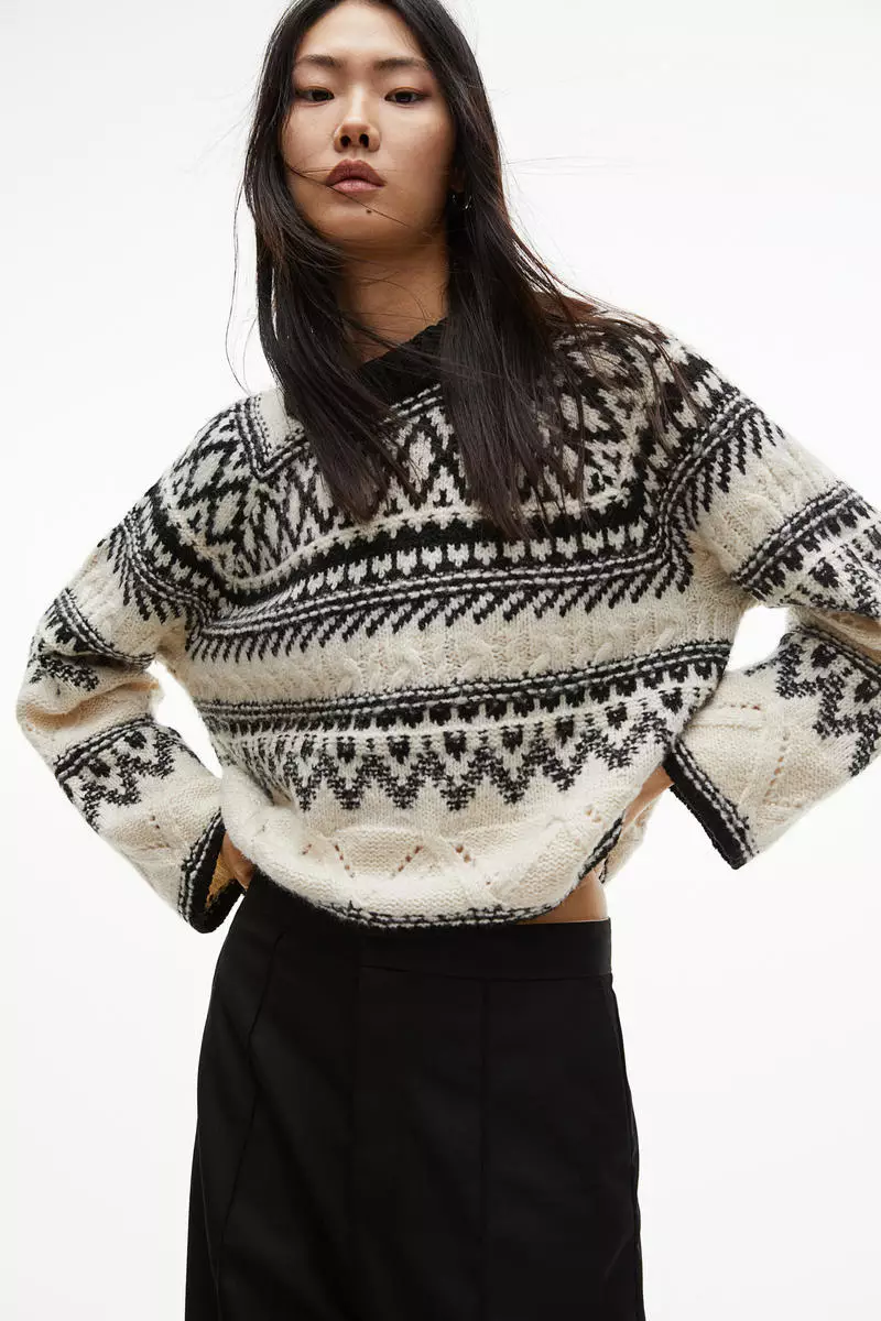 Jacquard-knit jumper