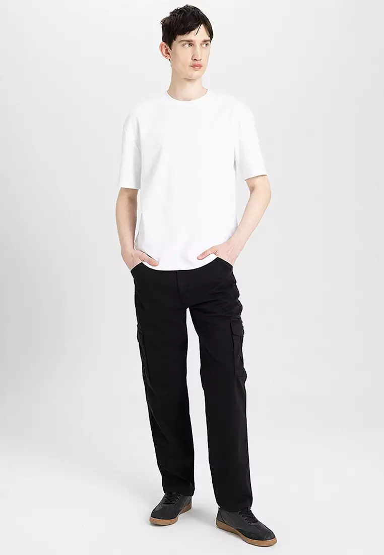 Gabardine Cargo Trousers