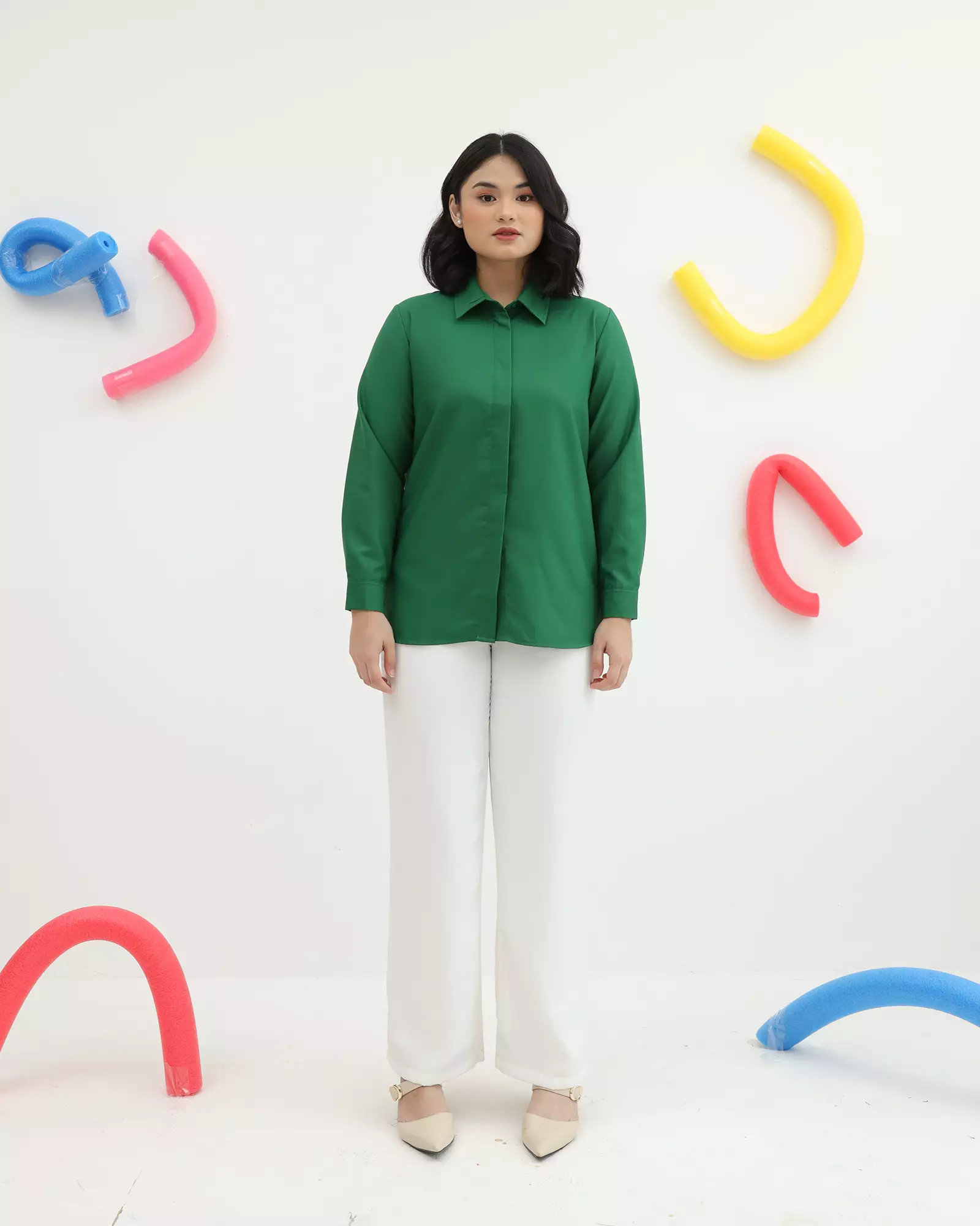 Geulis.id DAILY SHIRT GREEN SERIES (5 warna) Top - FOREST