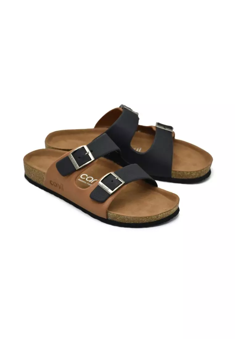 Carvil Sandal Pria Munich-02 M Black/Stone