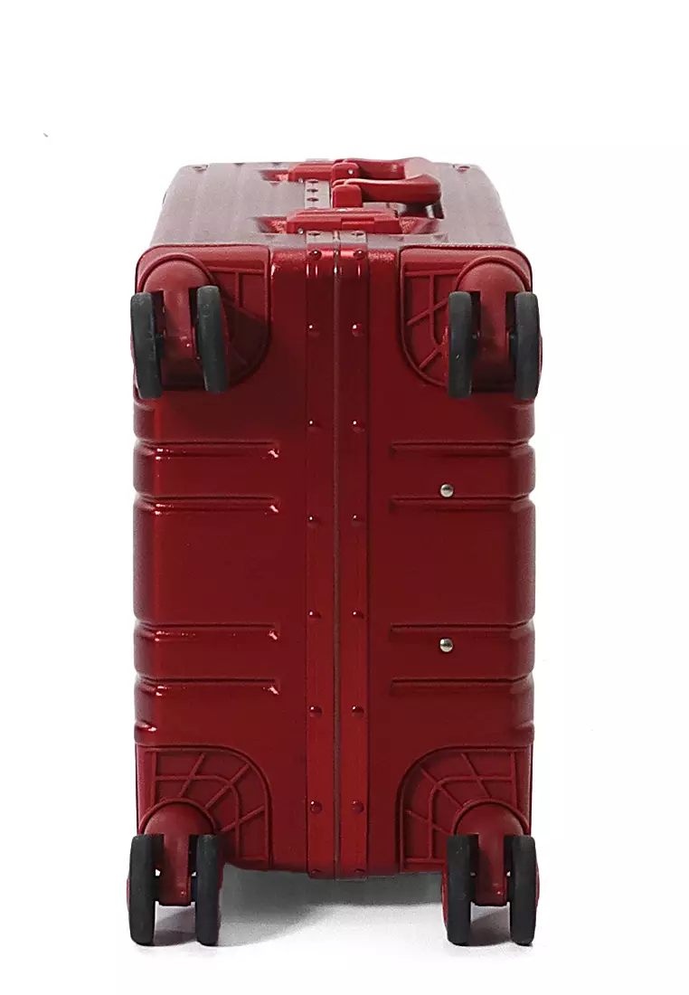 Barayev Koper Alumunium Frame Size 20 Inch Travel Bag Unisex Large Compartment  TSA Lock Material Polycarbonate ORIGINAL -Red