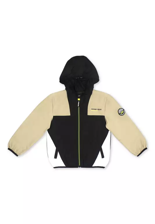 Boys Jacket Combi with Hood and Print Details