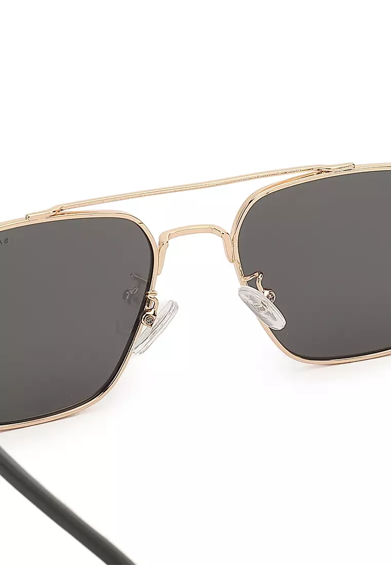 Unisex Polarized Square / Rectangular Sunglasses (Kacamata Hitam) - Emas