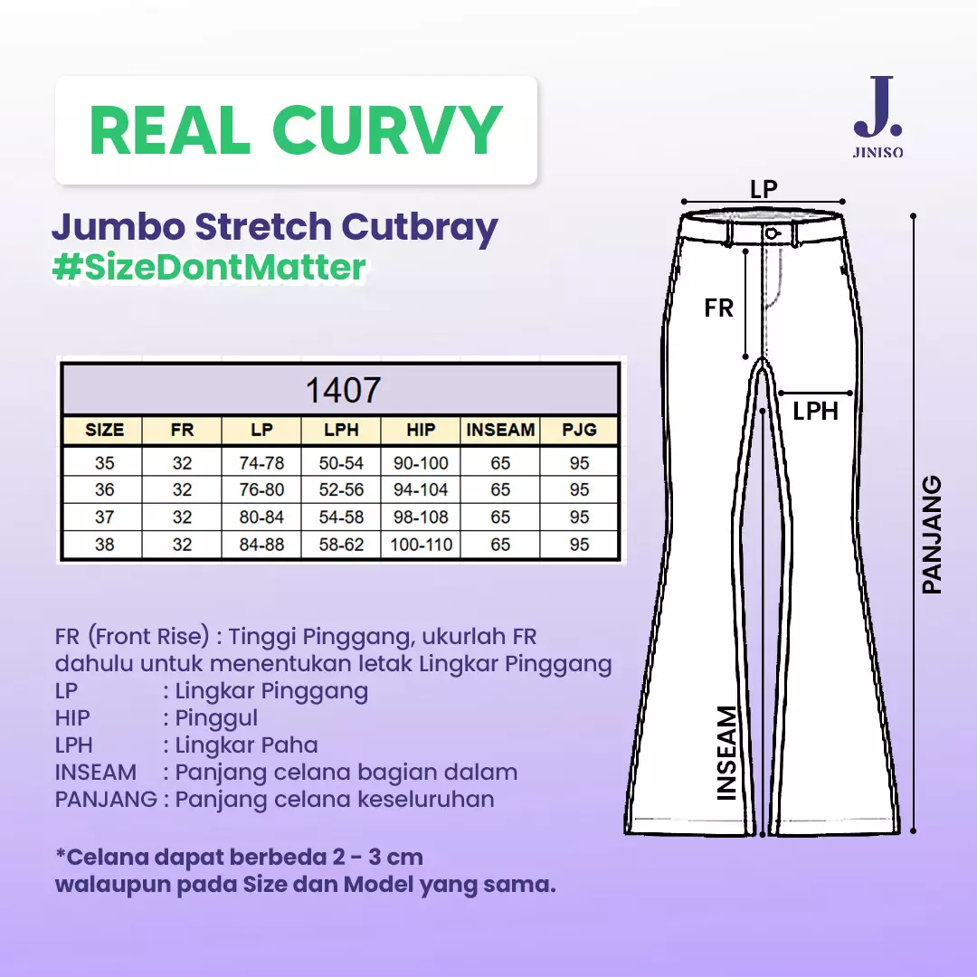 Cutbray Big Size Jeans 1407 REAL CURVY