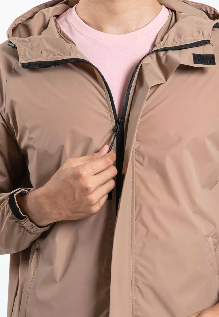Forest Premium Windbreaker Men Jacket Reflective Jogging Running Waterproof Jacket - 30392-16LtKhaki