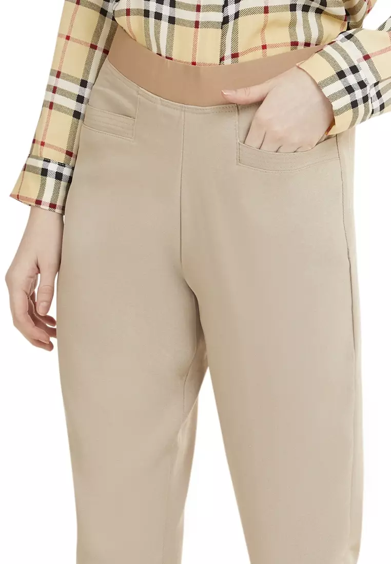 Celana Panjang Long Pants Bawahan Wanita Quality Premium - Cream