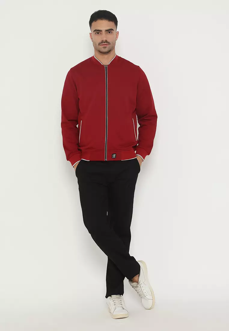 Jacket Cvc D&F Bomber Maroon