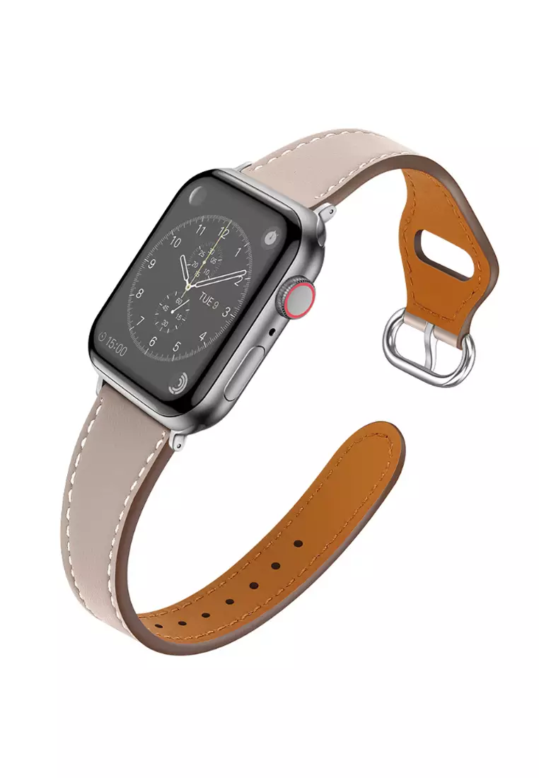 Black Genuine Leather Apple Watch Band 黑色真皮Apple, 59 OFF