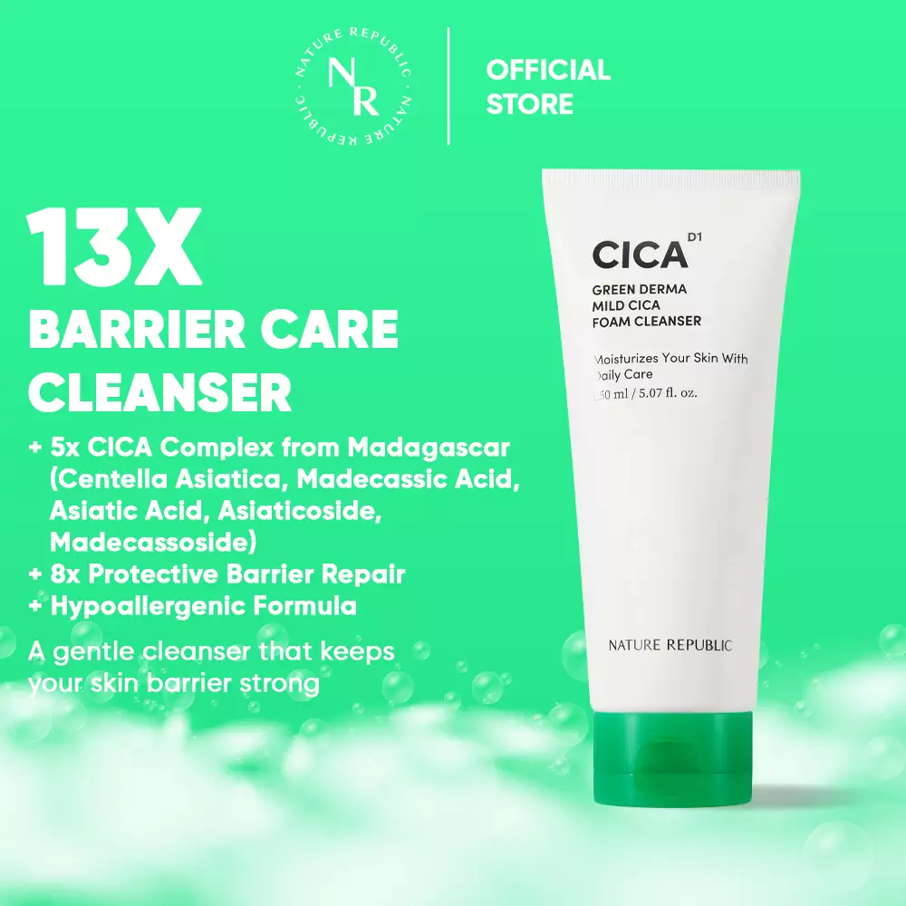 NATURE REPUBLIC Green Derma Mild Cica Foam Cleanser