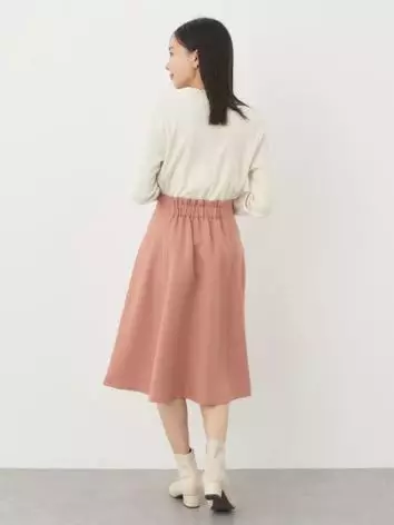 Earth, Music And Ecology - Yuugao Flared Skirt Pink