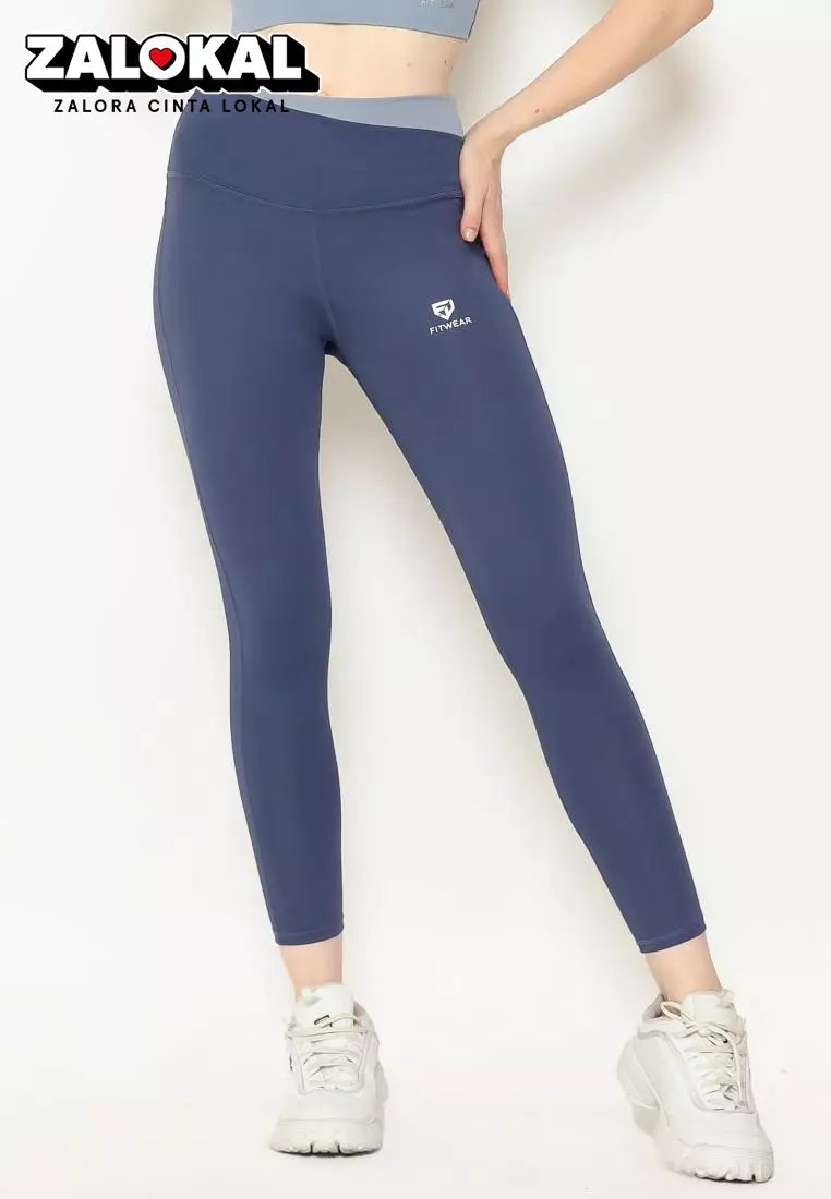Fitwear -  Legging Olahraga Wanita ELSA STRIPY WAIST - NAVY