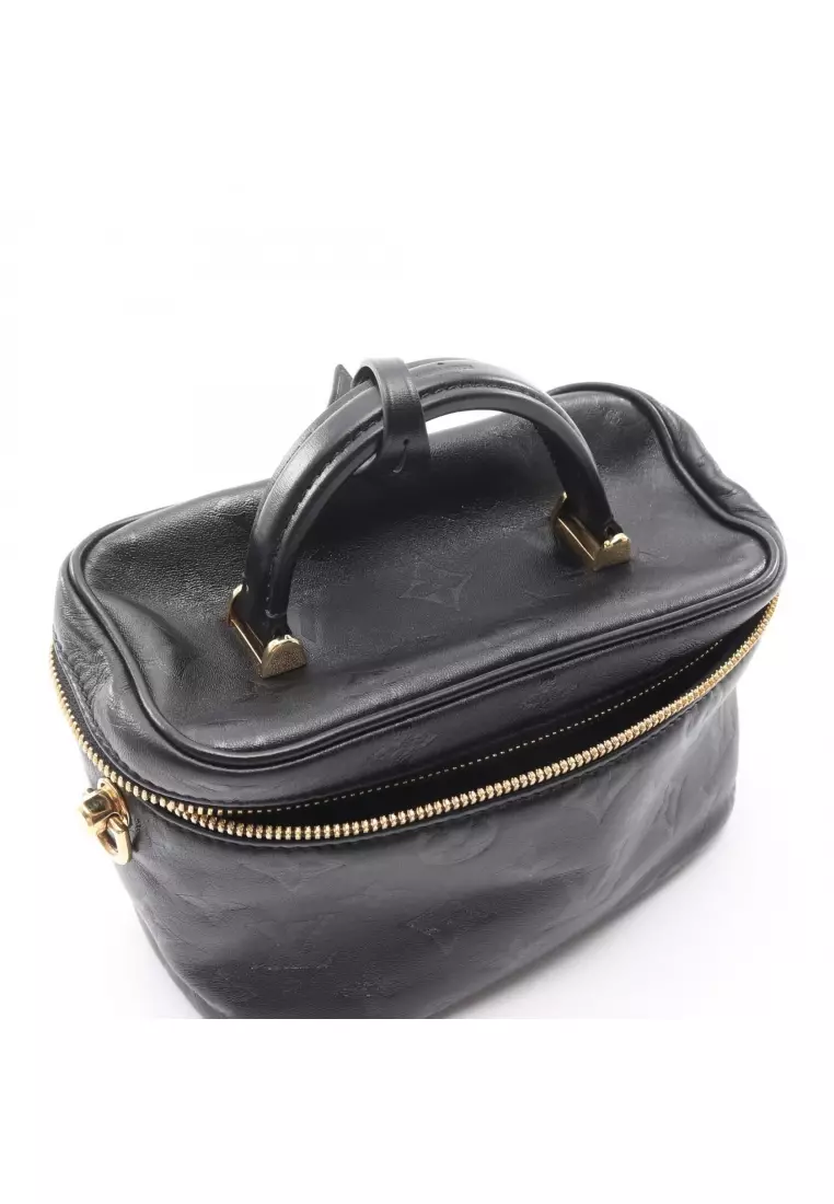 Pre-Loved Louis Vuitton Vanity PM monogram ink 2WAY Handbag vanity bag leather black