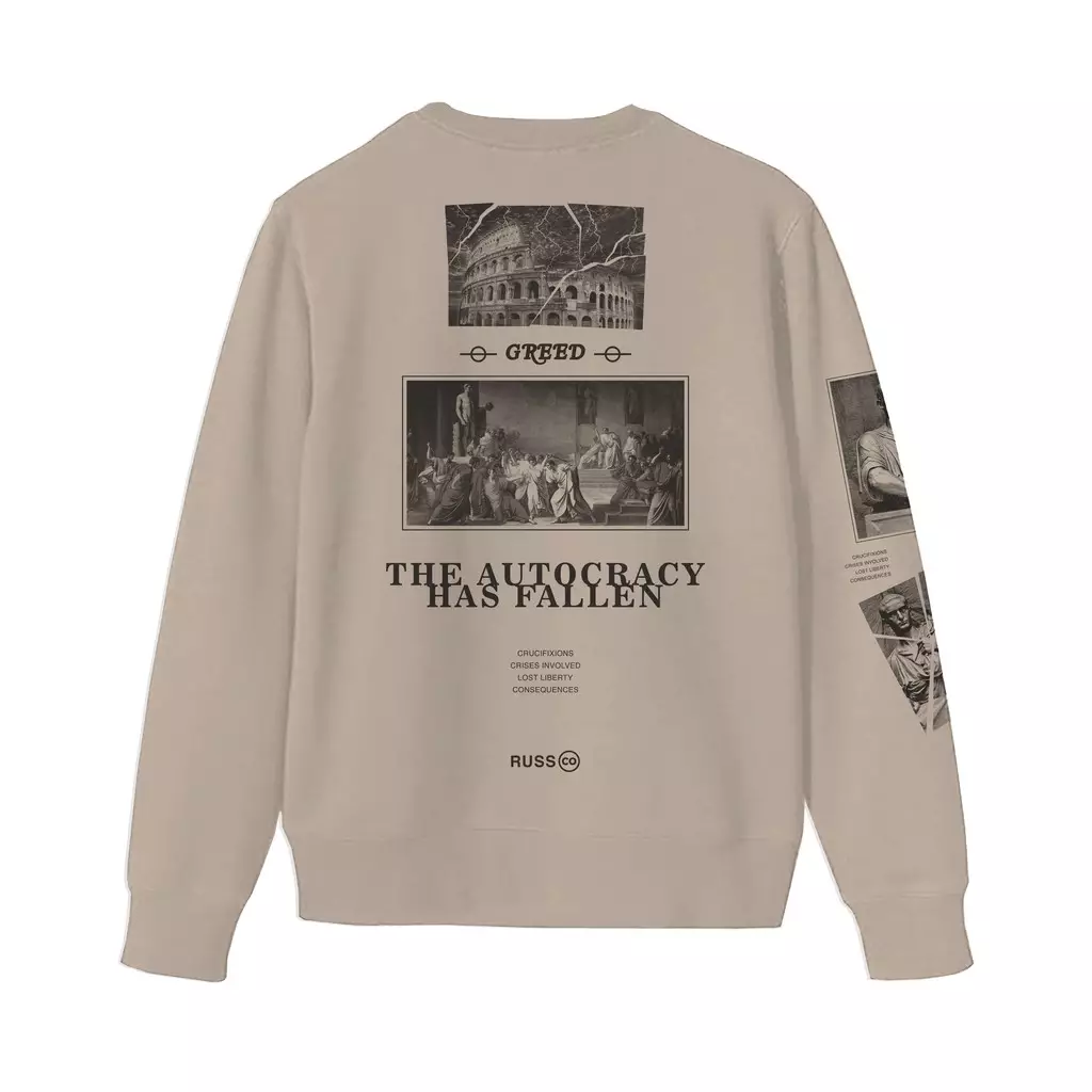 Jual Russ Co Russ Sweater Crewneck Pria Autocracy Cream Up To