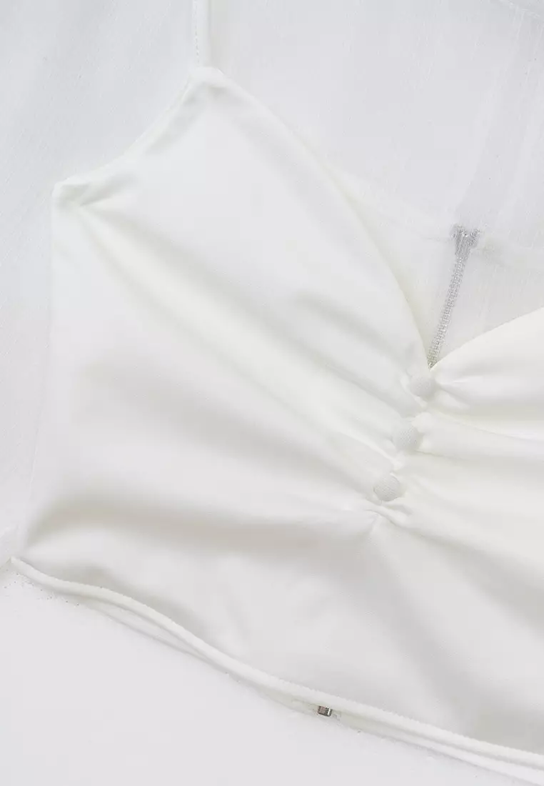 Puff Sleeve Sheer Top