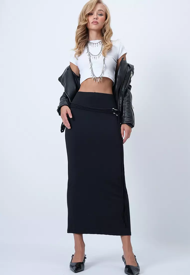 High Waist Midi Skirt