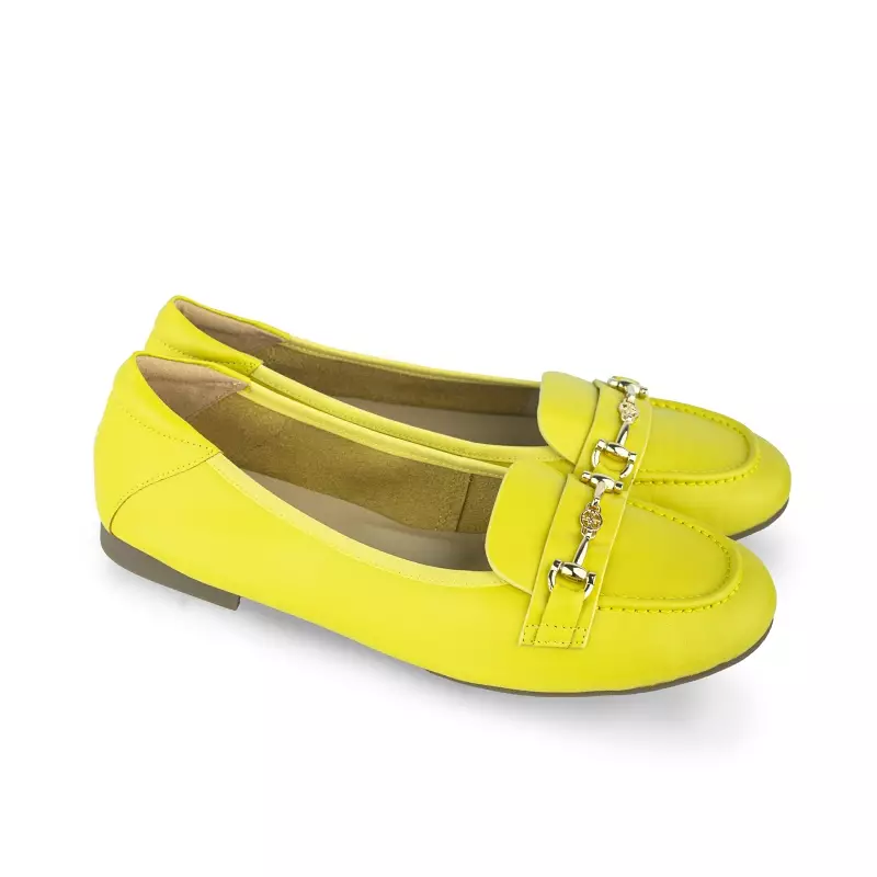 Sepatu Ballet Flats Wanita Gino Mariani Graziana Light Yellow