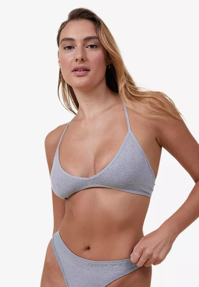 Gilly Hicks Jersey Ribbed Triangle Lounge Bralette