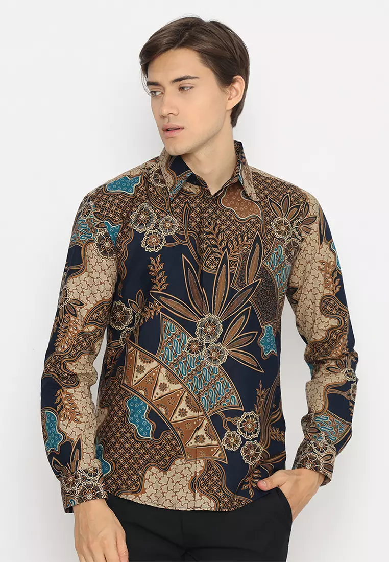 Kemeja Batik Slimfit Sutawijaya - Navy