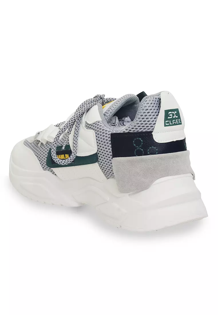 Anando Sepatu Sneakers Tali Pria Kombinasi Warna Casual Sport Shoes Stylish Material Mesh ORIGINAL - Green