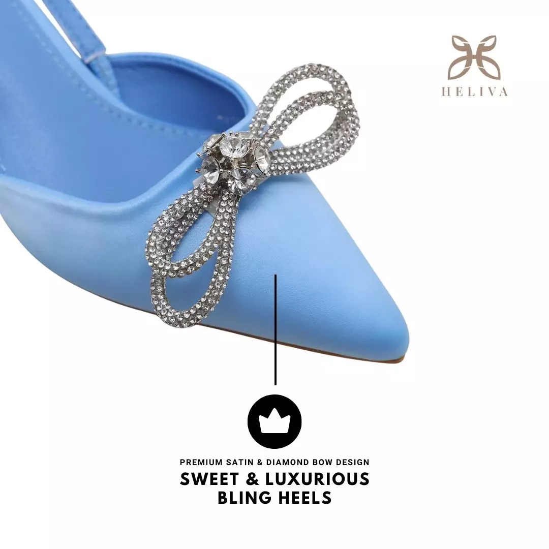 Heliva Kezia Heels Women Sling Back Butterfly Jewel Accesories
