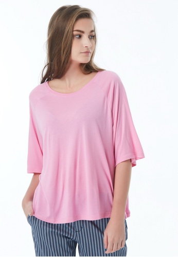 United Colors of Benetton pink Wide T-shirt 72702AAEF868A5GS_1