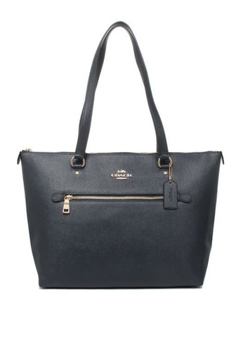 Coach navy COACH Gallery Tote In Crossgrain Leather Midnight 9C078AC40C63F8GS_1