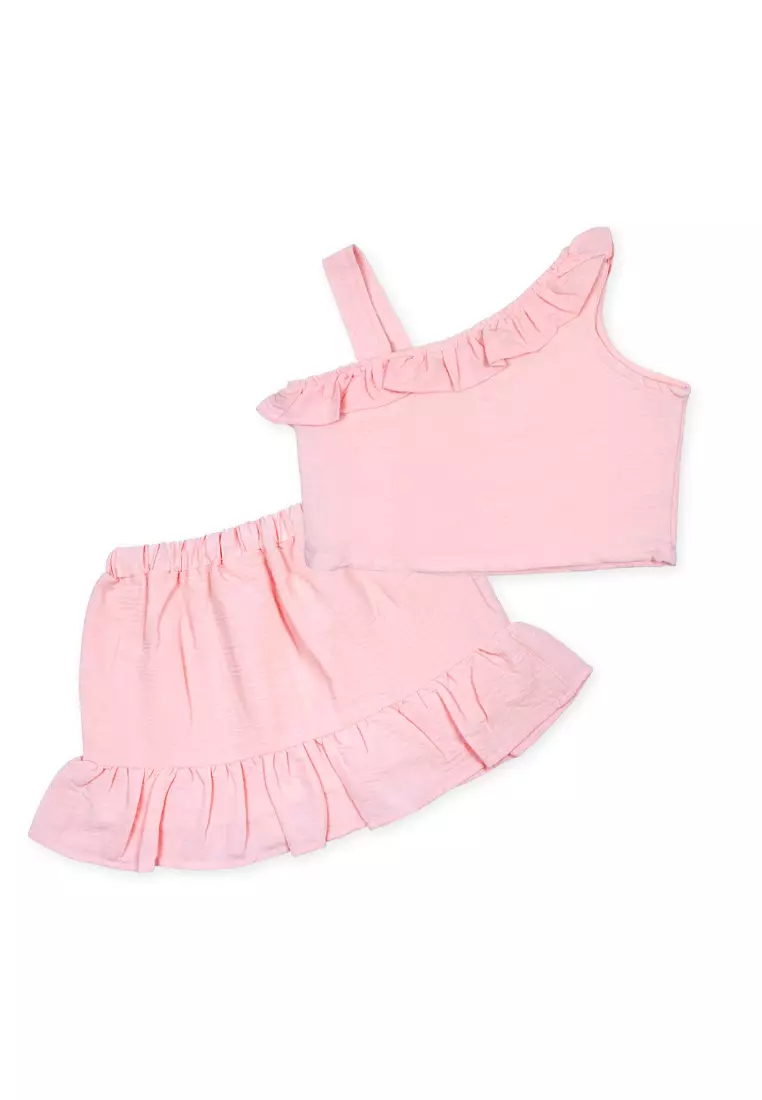 Girls Blouse with Skirt Set