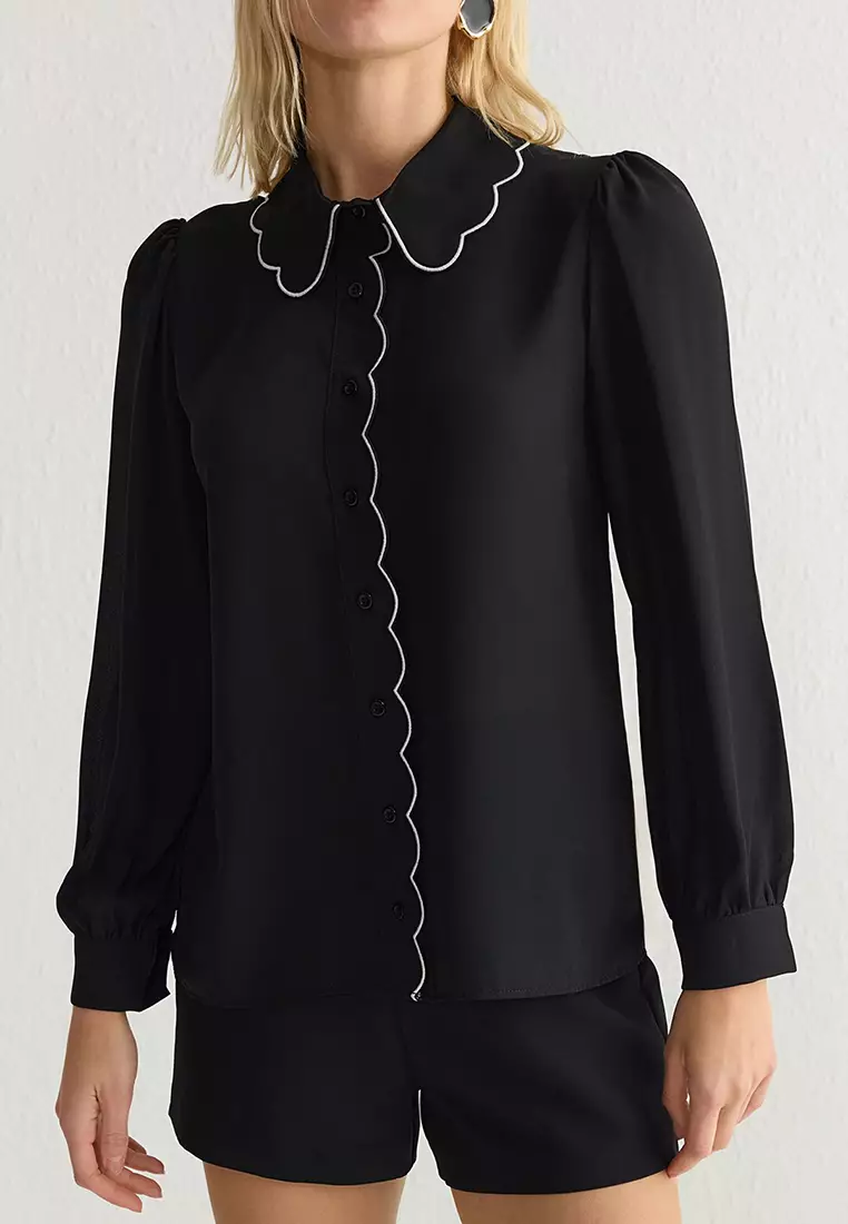 Scallop Trim Shirt