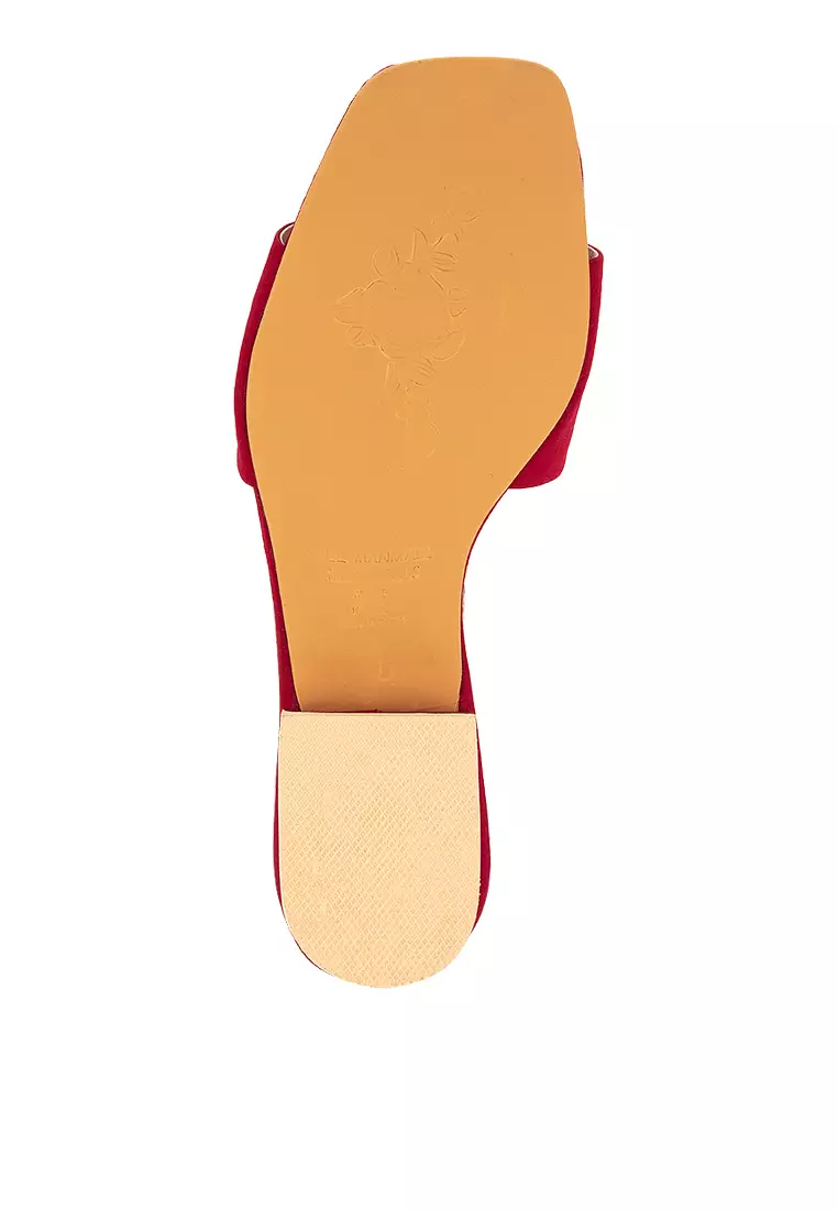 Satin Flat Slides
