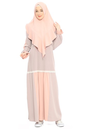 Yanna Azwar purple Laila Syar'i Dress Set Hijab-Lavender Pink 1CC27AA4788109GS_1