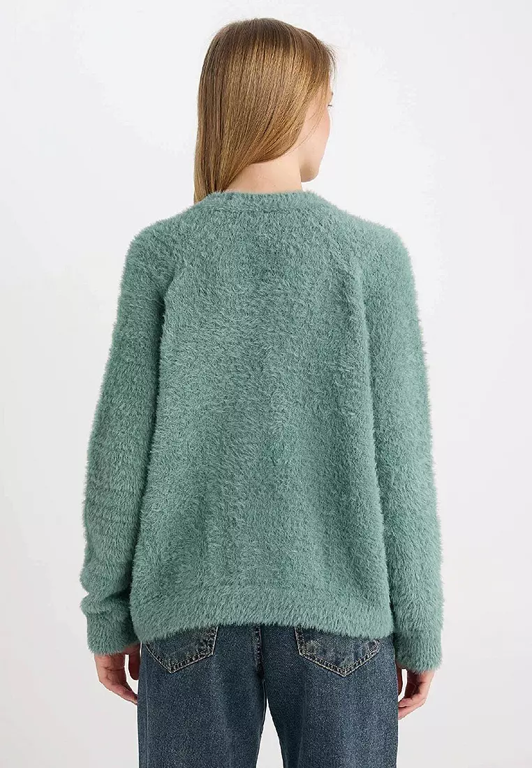 Oversize V-Neck Knit Cardigan