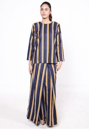 Tytta Kurung Stripes Yellow from HESHDITY in Yellow