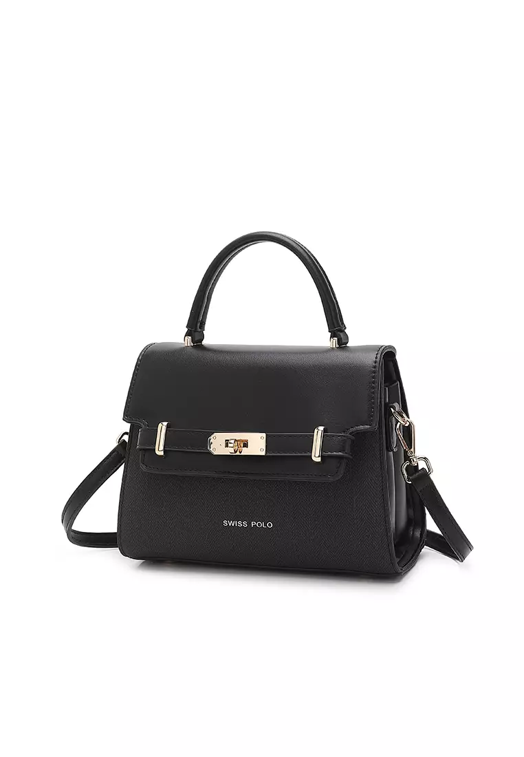 Women's Top Handle Bag / Sling Bag / Crossbody Bag / Shoulder Bag - Black