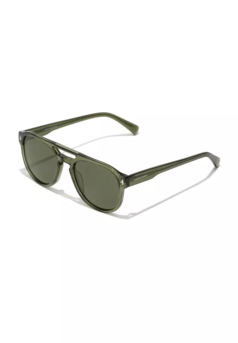 HAWKERS POLARIZED Green Alligator DIVER Sunglasses for Men and Women, Unisex. UV400 Protection. Official Product designed in Spain