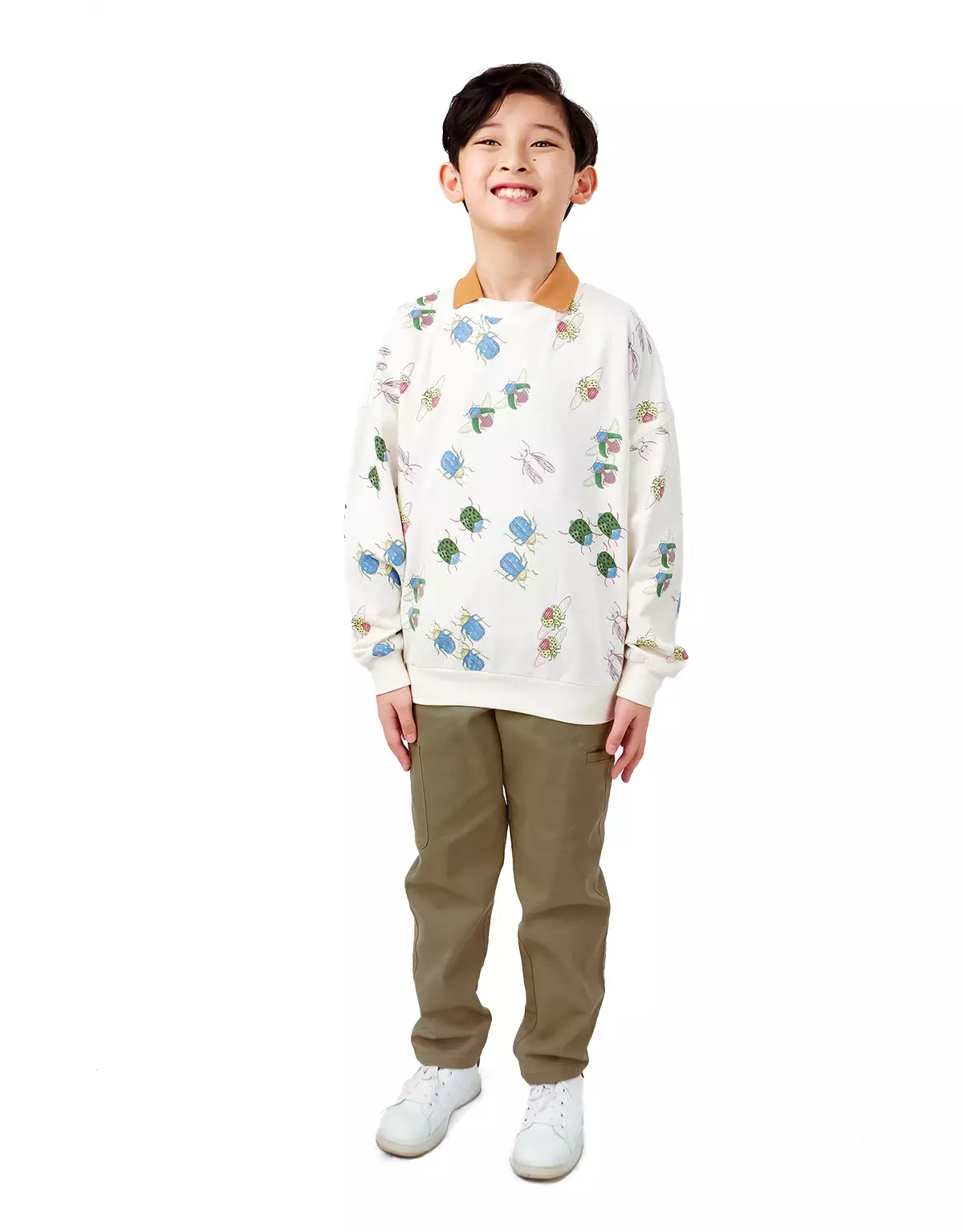 Gingersnaps The Hippie Patch Pullover - Jaket Anak Laki-laki (Putih)