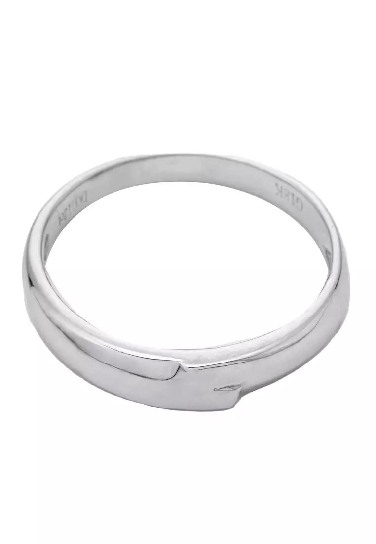 LITZ 18K 白金鑽石戒指 YM-BRR5381