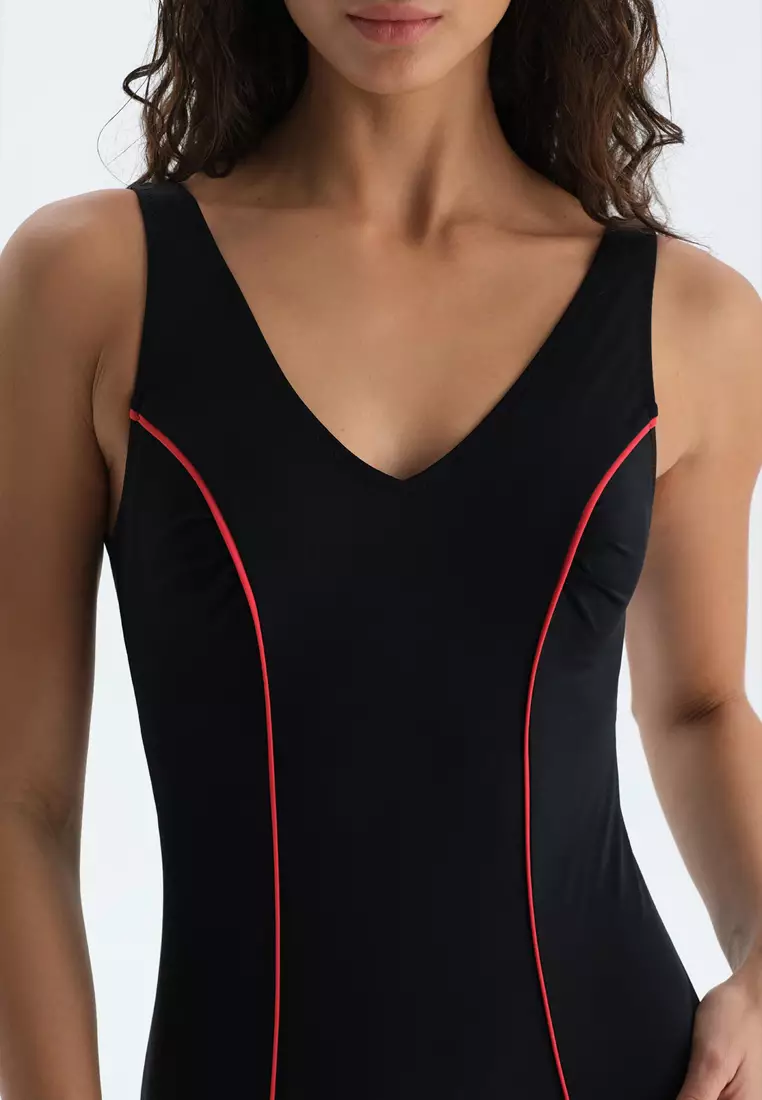 Black Minimizer Swimsuit, Minimizer, Full-Cup, Non-wired, Swimwear for Women