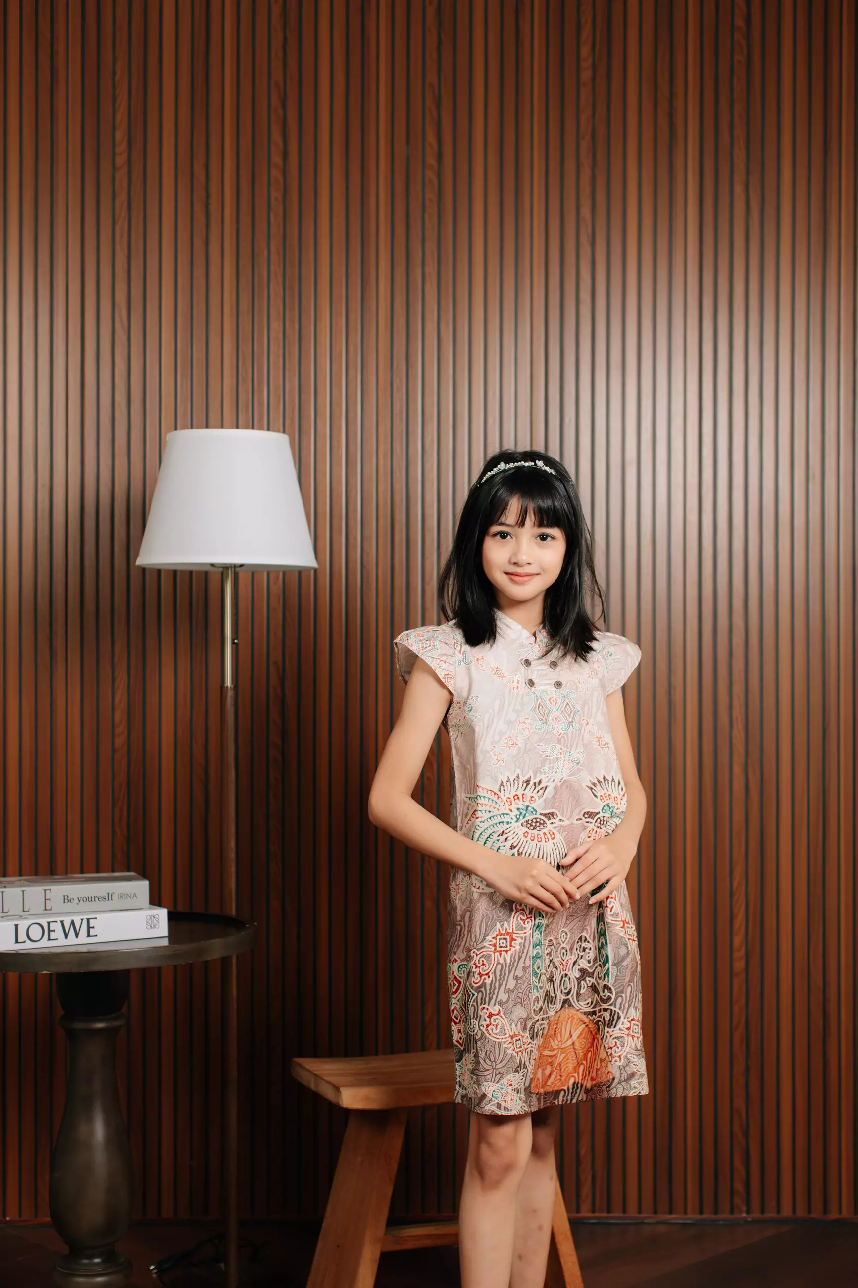 Ravela Pink Dress Batik Anak Wanita Lengan Pendek Katun