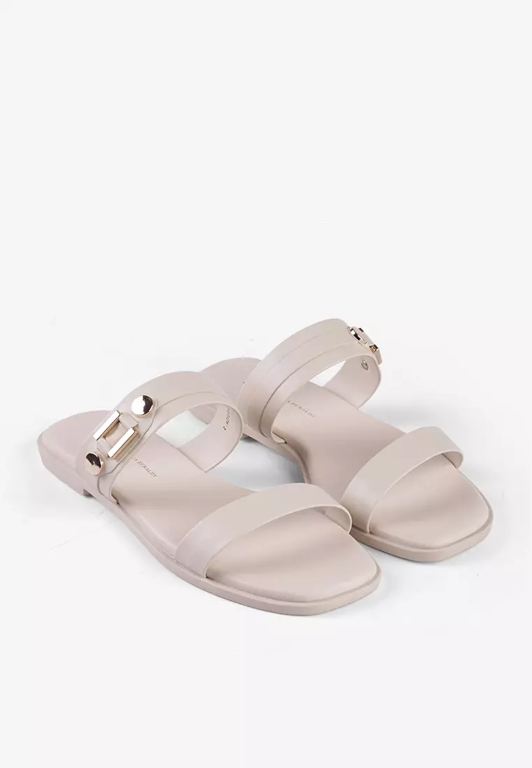 Sandal Slip on Casual Wanita Two Strap L.Nefer
