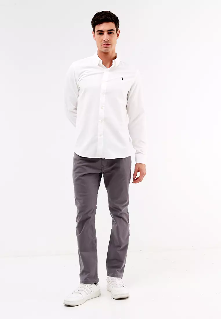 Woven Polo Long Sleeve