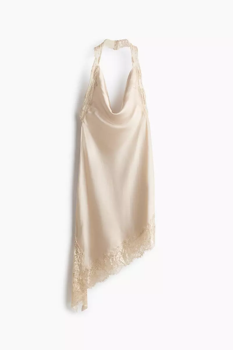 Satin halterneck dress