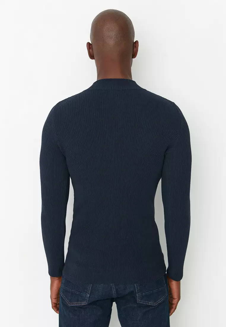 Buy Trendyol Slim Fit Zip Sweater 2024 Online ZALORA Philippines