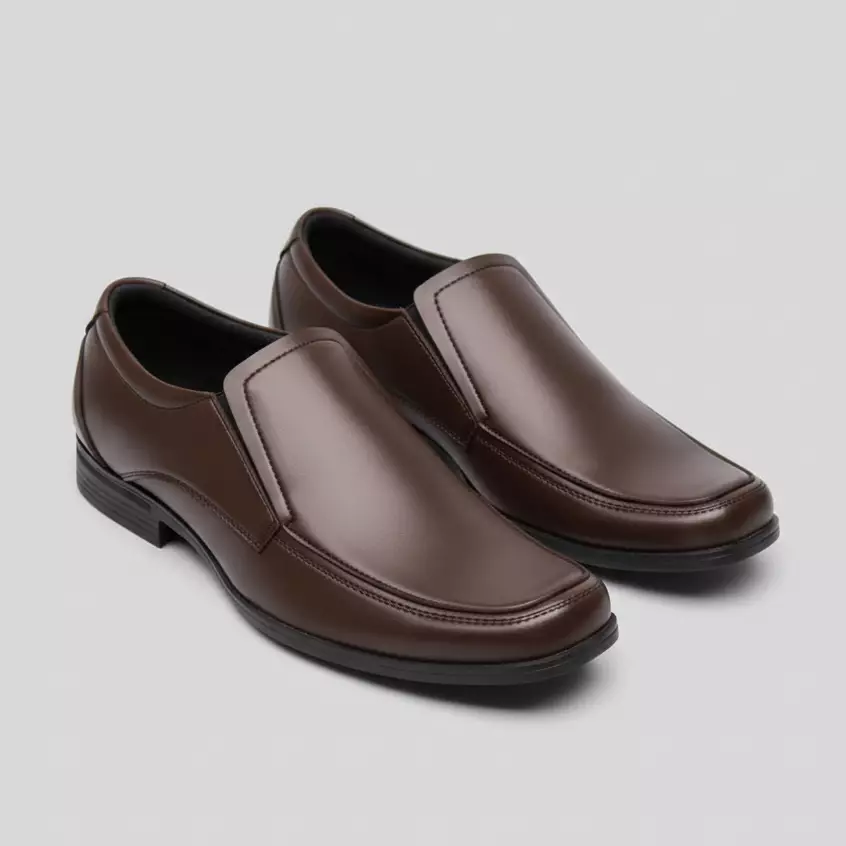 PAULMAY - Sepatu Formal Kerja Pria Venesia 25 - Slip on Dark Brown