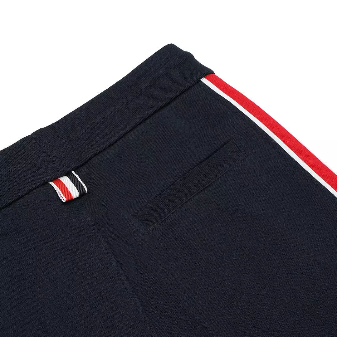 Tricolor Side Stripes Shorts Navy